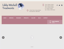 Tablet Screenshot of libbymitchelltreatments.com